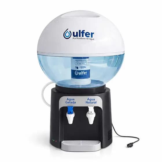 Purificador de Água Ulfer Infinite Pure Substitui Galão Acopla no Suporte Dispenser Elimina