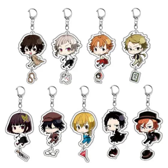 Chaveiro acrílico Bungou Stray Dog Dazai Osamu Nakajima Atsushi Pingente