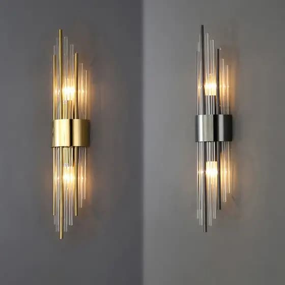 Luz De Luxo Lâmpada Parede Moderna LED Ouro Iluminação Interior Arandela Decoração Casa Para Sala Estar Quarto Cabeceira
