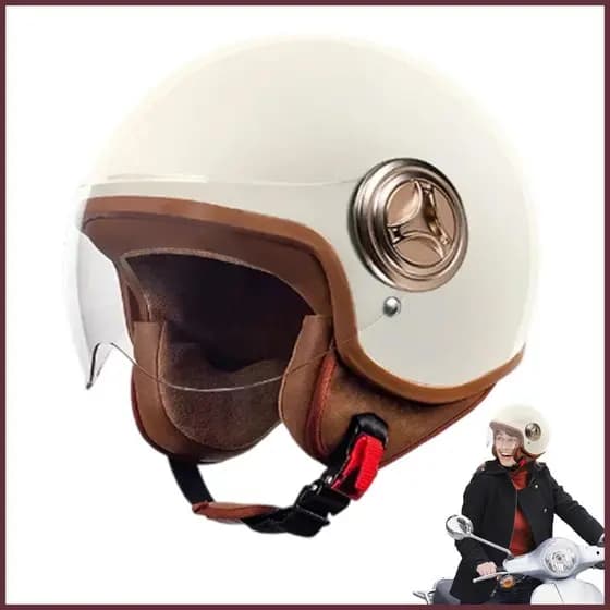 Capacetes De Motocicleta Rosto Aberto Meio Capacete De Motociclista Equipamento De Proteção Para Karting Scooter Elétric