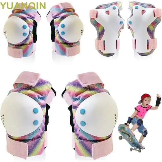 Equipamento De Proteção Infantil YUANQINZT , Protetores De Pulso , Cotoveleiras De Scooter De Rolo Espessadas , Absorven