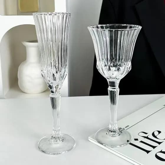 Moderno simples vidro de cristal copo de vinho tinto estilo europeu taça com pé vidro suco vidro jantar vidro diamante