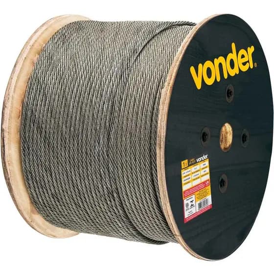 Cabo de Aço Galvanizado Alma de Fibra 3/16" 6 x 7 VONDER