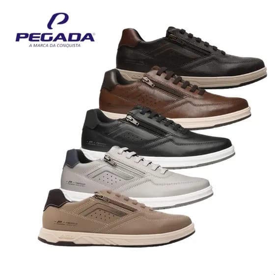 Sapatênis Masculino Pegada em Microfibra Zíper Lateral PGD