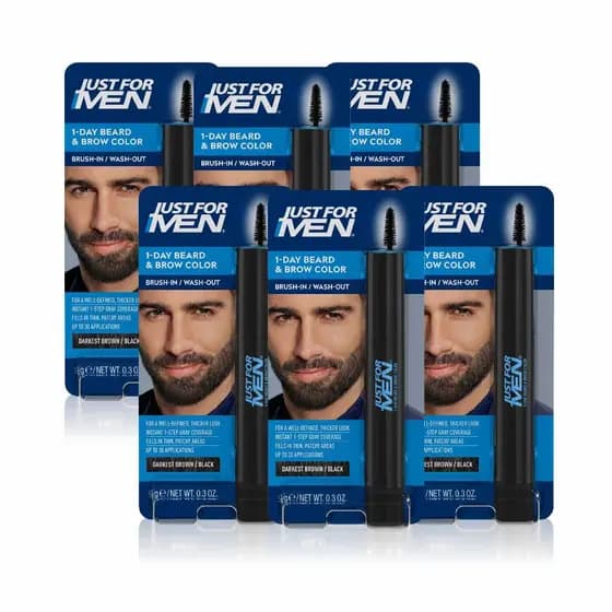 Kit 6x Grecin Retocador Instantâneo Barba Sobrancelha Preto