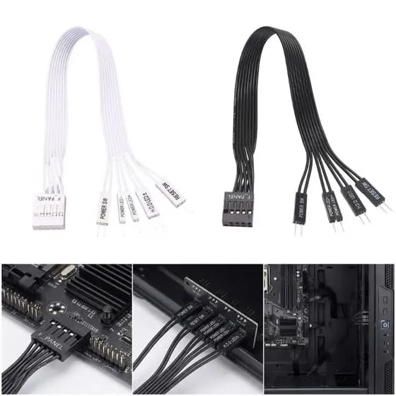 Kellnny PC Case Cabo De Controle De Energia De Mesa F-PANEL Fêmea Para Placa-Mãe De Macho De 2 Pinos