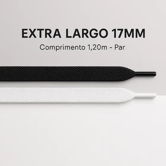 Cadarço Premium para Sneakers 17mm Flat Lace