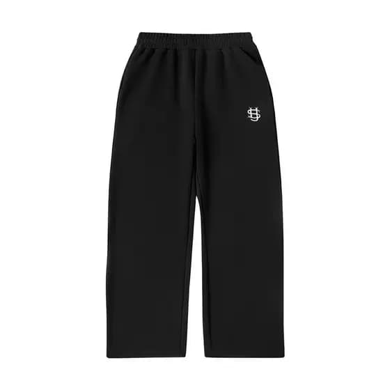 casual bordado Ziper Moletom calças casuais High street Hip-Hop Rap americano