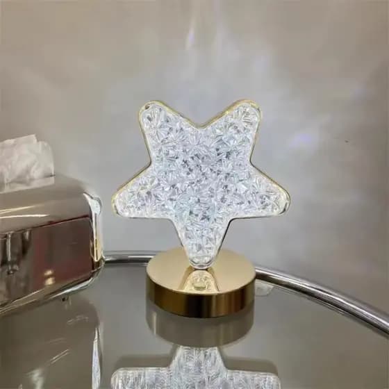 Luminária de Mesa LED Decorativa Cristal Galáxia USB Abajur Flexível Bivolt