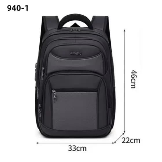 Mochila masculina reforçada - Equipada com porta USB para carregamento e fechadura com senha 940-1/5