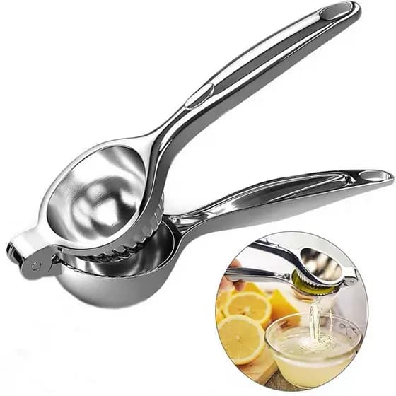 Espremedor de Limão e Frutas Grande em Aço Inox 304 Não Tóxico Profissional Resistente Polido 22CM