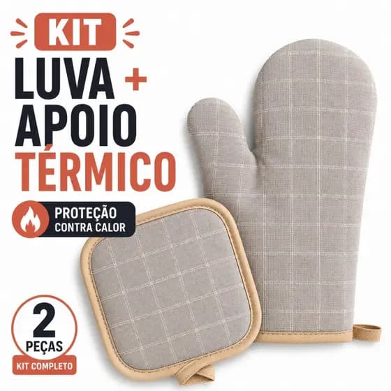Kit Luva e Suporte Térmico: Proteção e Conforto para Sua Cozinha