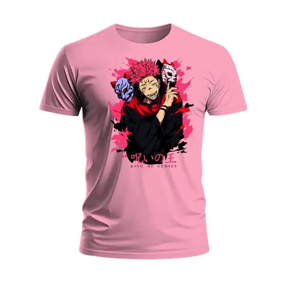 Camiseta Sukuna Anime Jujutsu No Kaisen Camisa 100%Algodão