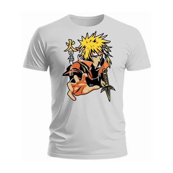 Camiseta Minato Namikase AnimeNaruto Classico Shippuden 100% Algodão