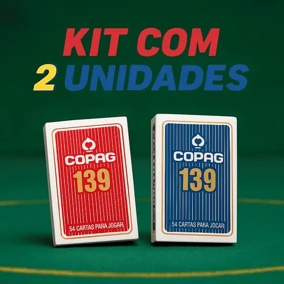 kit 2 baralhos Nao O.G Cop Ideal Familia e Amigos Copag Promoção Azul Vermelho Naipe classico Convencional