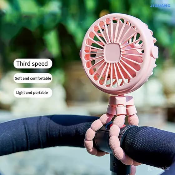 31A Ventilador Luminoso Portátil Estilo Polvo Baixo Ruído Mini Ventilador Dobrável para Dormitório