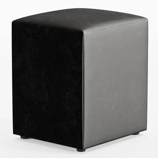 Kit 2 Puff Banqueta Cubo Couro Quadrado Decorativo Promoção
