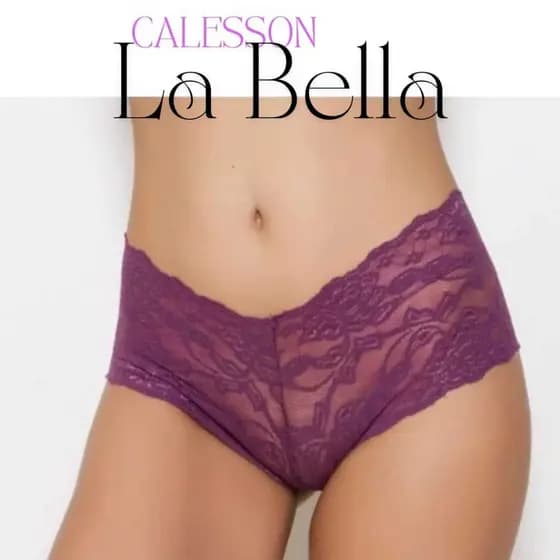 Calcinha Shortinho de Renda Calesson Caleçon Calessom Confortável