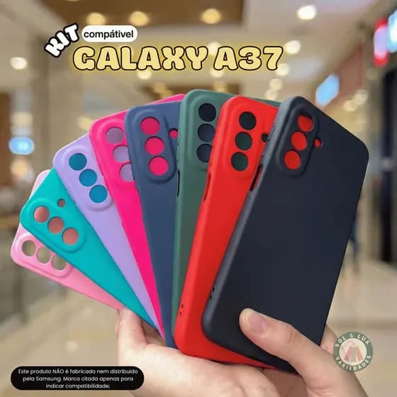 Capa Capinha compatível com Galaxy A37 + Película 3D Cerâmica Privacidade Câmera
