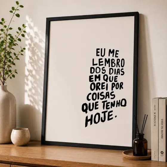 Quadro Motivacional Agradecer Metas Decorativo