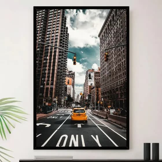 Quadro New York Cidade Maravilhosa Decorativo A3 35x45cm
