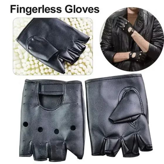 Luva Unisex Esporte, Motociclista Preta.