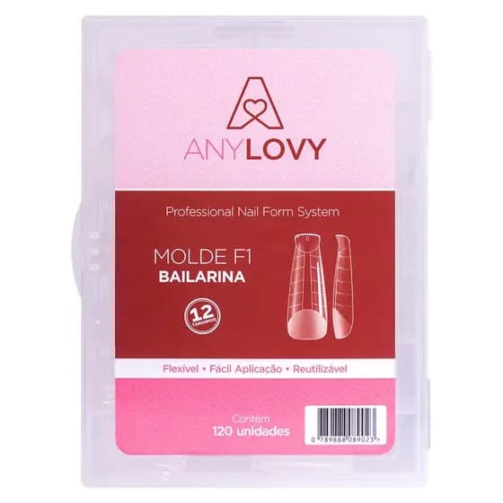 Molde F1 Bailarina Unhas De Gel Anylovy 120 Unidades