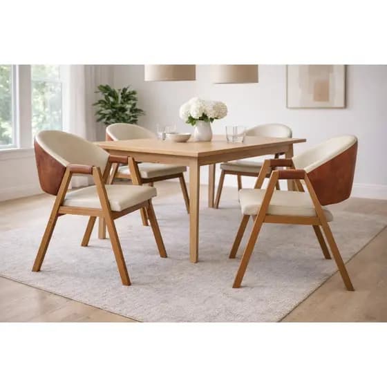 Cadeira Decorativa Luiza Para Mesa de Jantar Reforçada material sintético