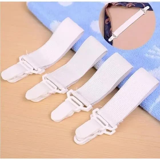 4 Elástico Presilha de Lençol para Cama Segura Prendedor de Elástico
