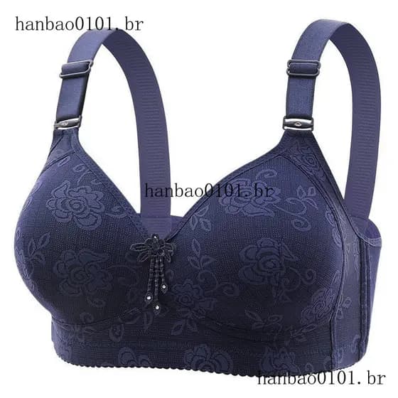 Novo Copo Fino jacquard Mais Tamanho De Três Fileiras Fivela De Meia-Idade E Mães Idosas Sem Roupa Íntima Com Anel De Aç