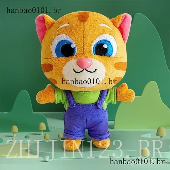 Brinquedo de Pelúcia Talking Tom Cat and Friends com Presente de Tecido Boneca de Pelúcia Decoração de Casa Infantil