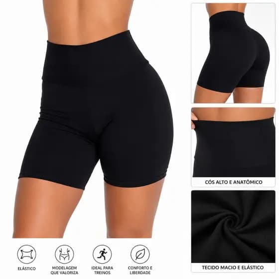 Bermuda Feminina Fitness Para Academia e Treinos Moda Fitness Verão Caminhada Academia