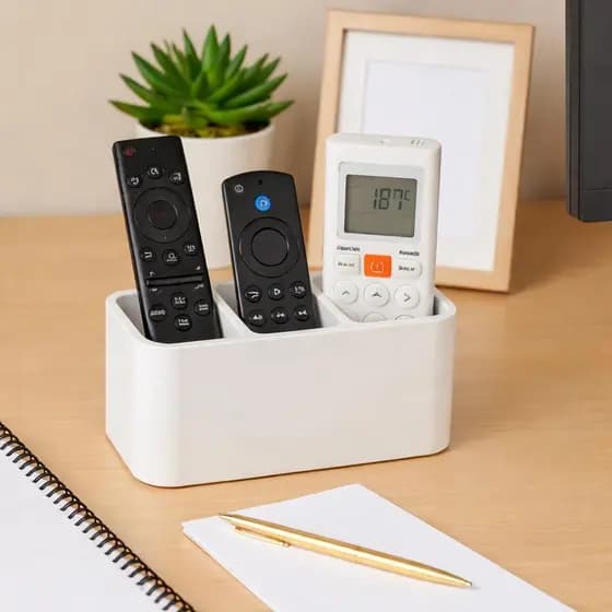 Porta Controle Remoto Organizador TV Ar Condicionado Com 3 Compartimentos para seu lar