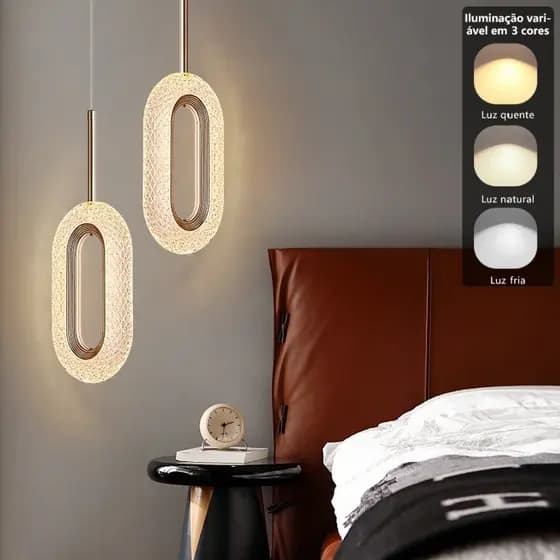 110/220V 3 Cores Lustre Para Sala Jantar Pendente Luminária Teto Lâmpada De Teto Oval De Cristal
