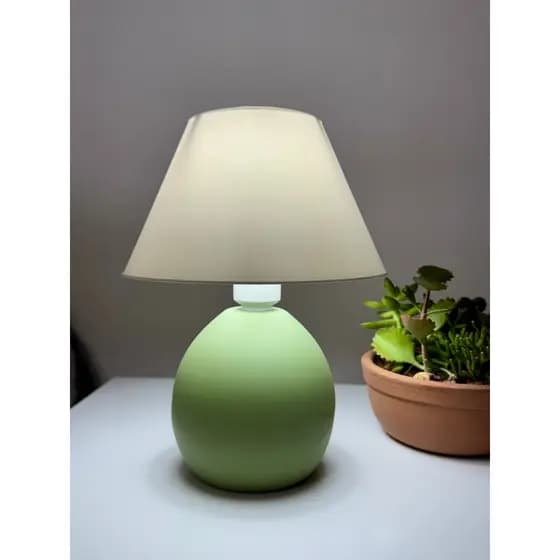 Abajur Feito de Cerâmica Com Cúpula Cores Lançamento Decoração Sala Quarto Infantil Mesa