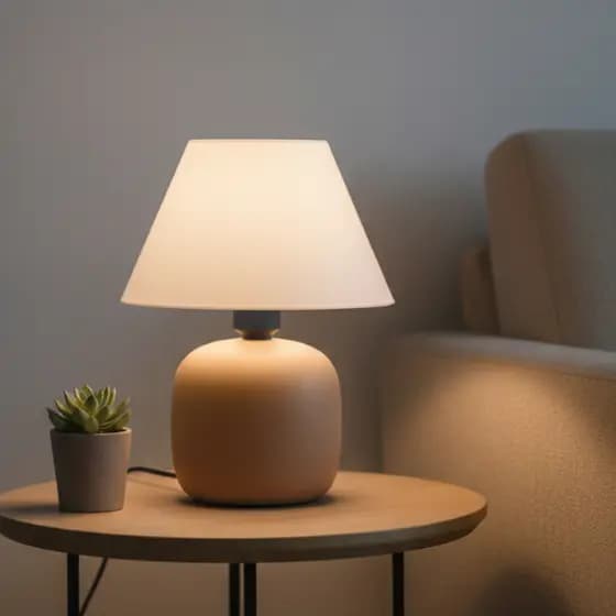 Abajur Luminaria Cerâmica Bivolt Com Cúpula para Decoração Quarto Escritório Sala Decoração