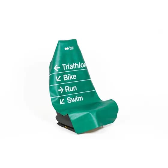 Capa Para Banco de Carro | Capa Esportiva Placa Verde BSB Triathlon | Keep Going