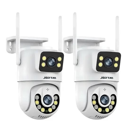 Kit 2 Câmera de Segurança IP Wi-fi Branco IP66 4MP de Lente Dupla - com App YOOSEE