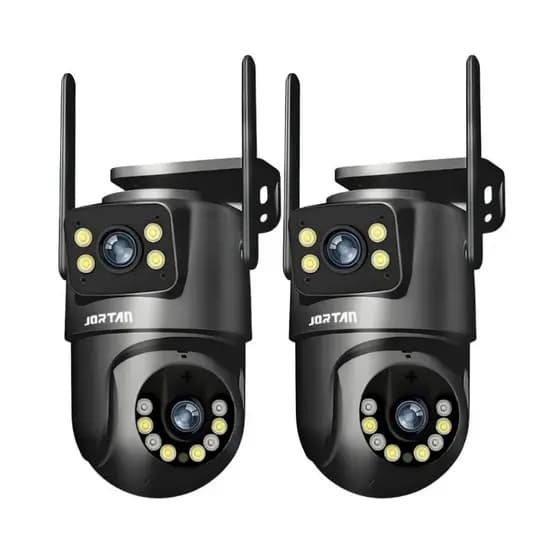 Kit 2 Câmera de Segurança IP Wi-fi Preto IP66 4MP de Lente Dupla - com App YOOSEE