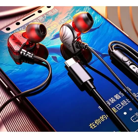 HIFI0113 fone de ouvido com fio jogo In-Ear telefone móvel computador PS5 Subwoofer com fio esportes fones de ouvido com