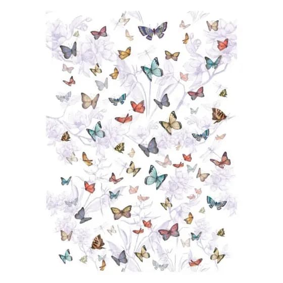 Papel Decoupage OPAPEL 30x45 2523 Estampa Borboletas I