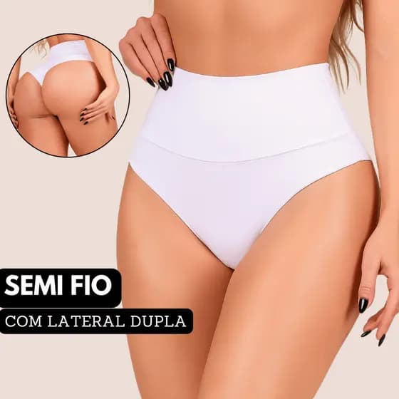 Calcinha Cintura Alta Fio Duplo Cós Alto Segura Barriga Poliamida Calsinha Femenina Levanta Bumbum