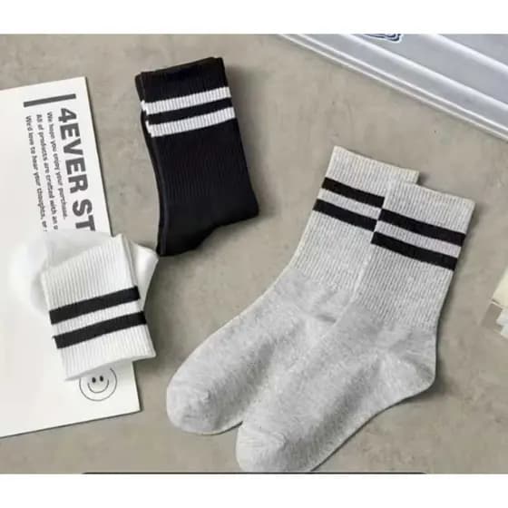 Kit 12 Pares de Meias Cano Alto Moderna Confortável e Estilosa