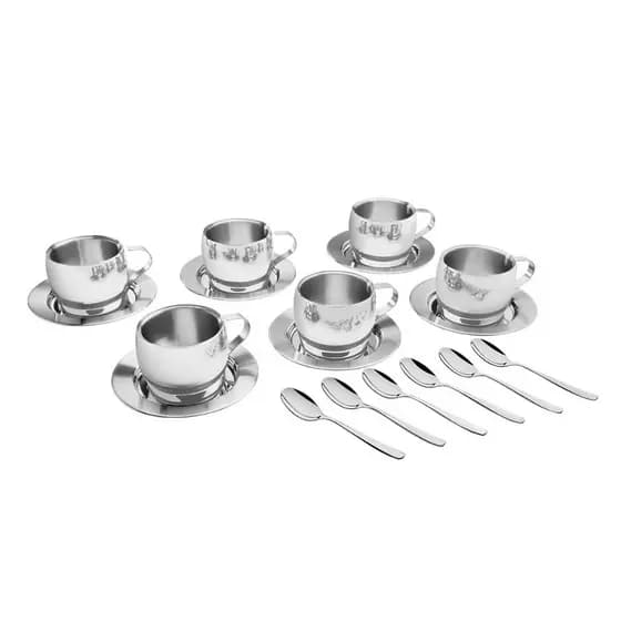 Jg.Aço Inox P/Chá/Cappuccino 18 Pcs