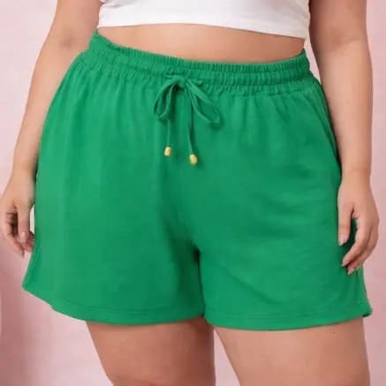 Short Plus Size Duna Soltinho Com Elástico Moda Verão G1 G2 conforto y elegancia