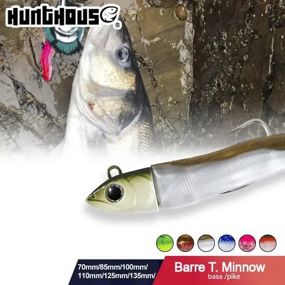 Hunthouse Black Minnow 70mm/7g 85mm/12g 100mm/25g 110/40 125/60 135/90 155/120 Isca De Pesca Easy Shiner Macia Jig Bait