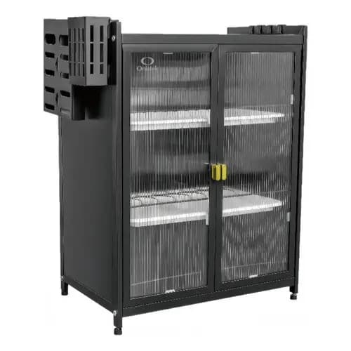 Escorredor De Louça Inox 3 Níveis À Prova De Poeira Armário Preto