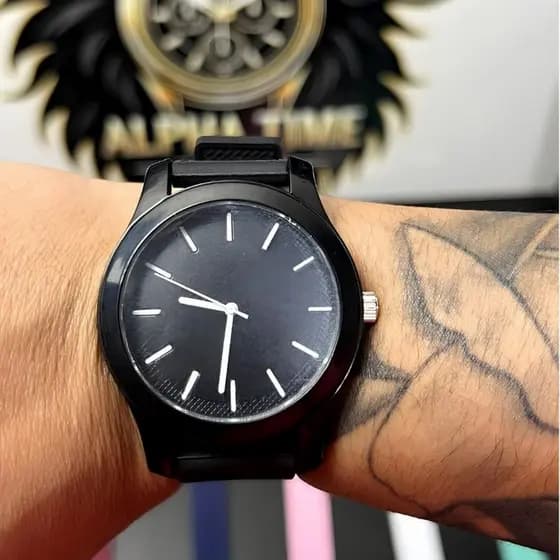 Relógio Feminino e Masculino Analógico Fashion Social Emborrachado Resistente à Água Preto/Rosa/Branco Acompanha Caixa