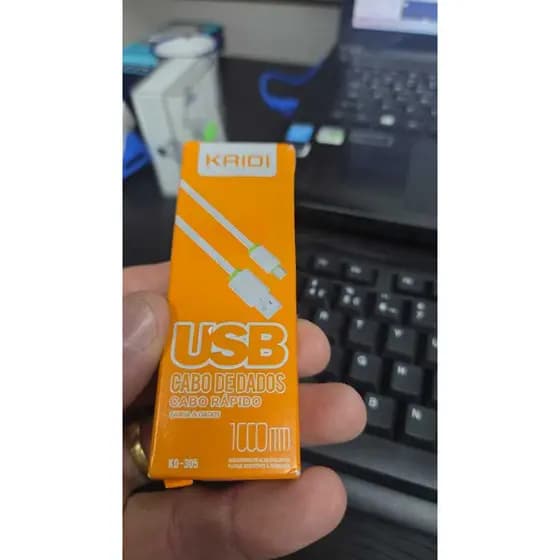 Cabo de dados usb kaidi v8 para celulares smart fones caixas de som e entrada de receptores