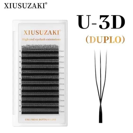 XIUSUZAKI Duplo U-3D Extensão De Cílios 0.07 Mm Duas Pontas Elegantes Novo Estilo
